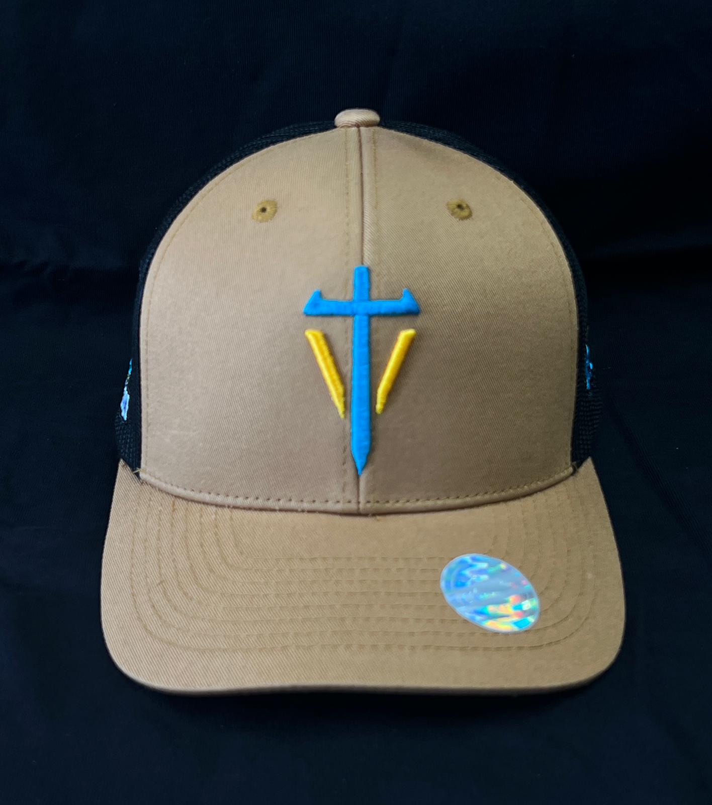 Gorra Versículo “Todo lo puedo en Cristo que me fortalece” – Filipenses 4:13 - Arena | Negro