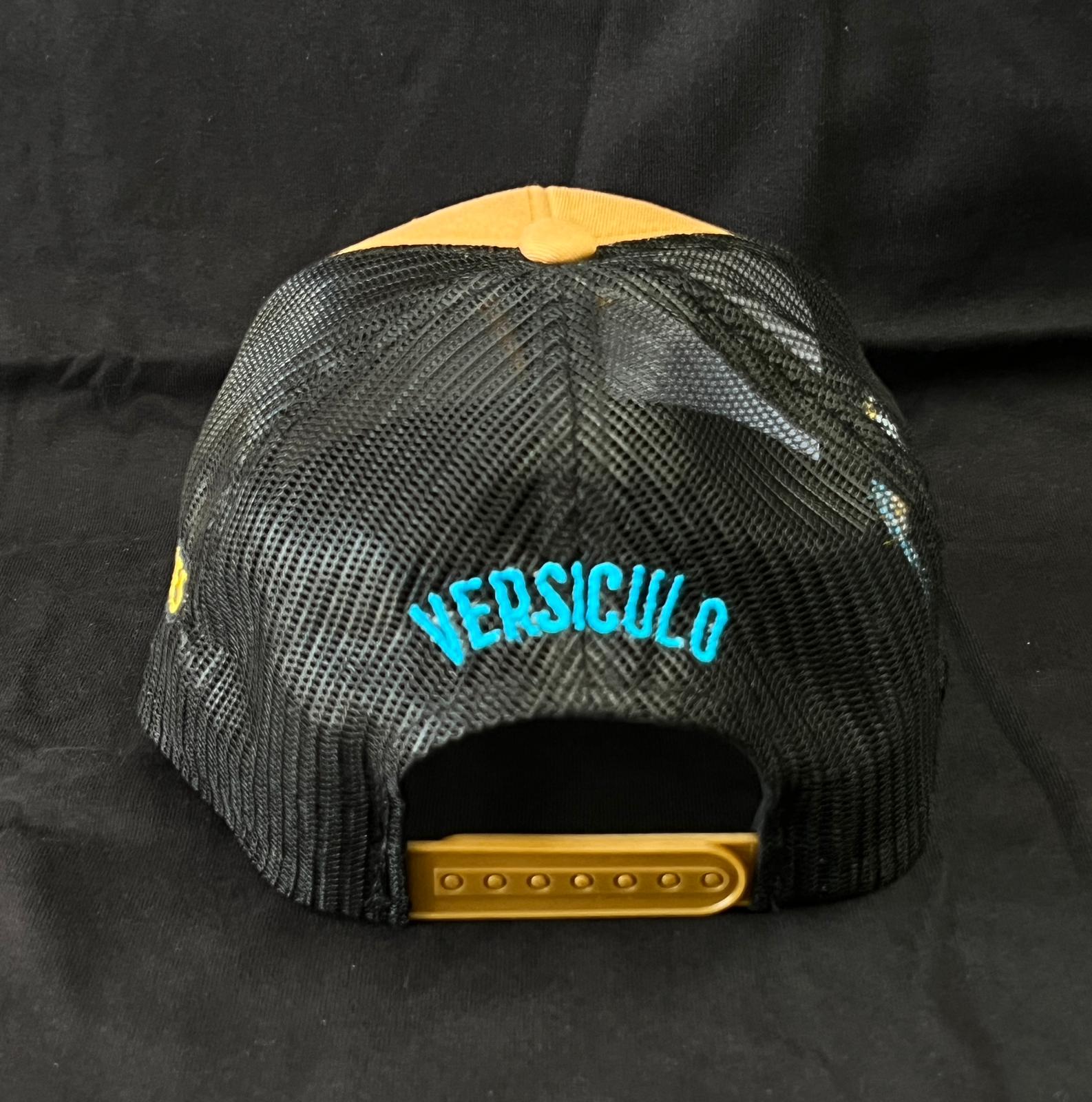 Gorra Versículo “Todo lo puedo en Cristo que me fortalece” – Filipenses 4:13 - Arena | Negro